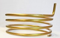 Пружина сжатия 4,5х104х45х3/5 Сталь 70 Цинк С шлифовкой торцов только с одной стороны * с крепежом для фиксации - ус 20 мм
