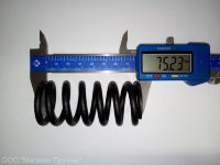 Пружина сжатия 5х34х75х5,5/7,5 Сталь 70 Хим.Фос.Прм. С шлифовкой торцов