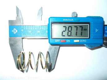 Пружина сжатия 1,6х20,5х29х3/5 Сталь 70 Цинк С шлифовкой торцов