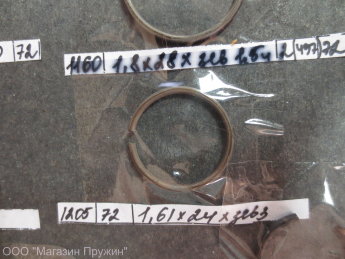 Кольцо 1,61х24хзев 3х1 Нержавейка Без покрытия Без шлифовки торцов
