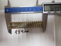 Пружина сжатия 2х16х76,5х15/17 Сталь 70 Цинк 9 хром С шлифовкой торцов