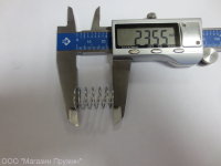 Пружина сжатия 1х14,8х23,5х4/6 Сталь 70 Цинк С шлифовкой торцов