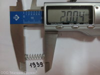 Пружина сжатия 0,7х5,4х20х7/9 Сталь 70 Цинк 9 С шлифовкой торцов