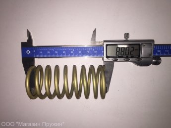 Пружина сжатия 4х40х88х6/8,5 Сталь 70 Кадмий 6 С шлифовкой торцов