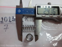 Пружина сжатия 1х10,5х24х6/8 Сталь 70 Цинк 9 хром С шлифовкой торцов