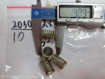Пружина сжатия 1,2х12,4х19х5/7 Сталь 70 Цинк 9 Без шлифовки торцов