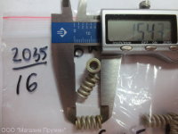 Пружина сжатия 1,6х8х15х4/6 Сталь 70 Цинк 6бл С шлифовкой торцов